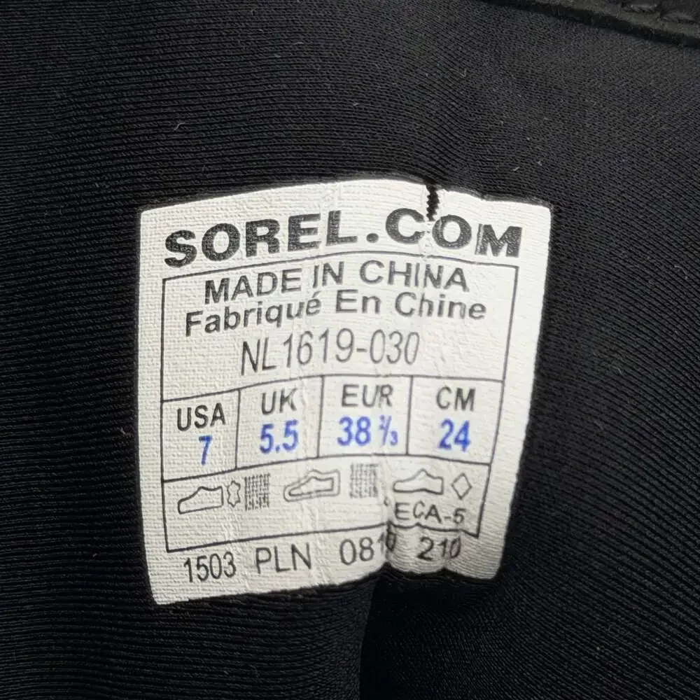 Sorel Sorelli Tall Waterproof Lace-Up Winter Boots in Black and Grey Felt